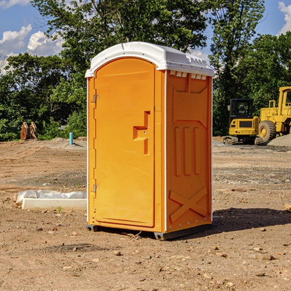 what is the maximum capacity for a single porta potty in Trinity Village California